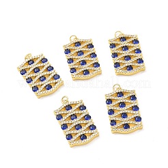 Rack Plating Eco-Friendly Brass Micro Pave Cubic Zirconia Pendants&nbsp;KK-F844-03G