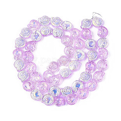 Electroplate Transparent Glass Beads Strands&nbsp;EGLA-S190-05G