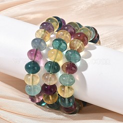 Natural Fluorite Beaded Bracelets&nbsp;G-H332-13