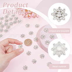 40Pcs Flower Rhinestone Cabochon&nbsp;FIND-FG0003-22