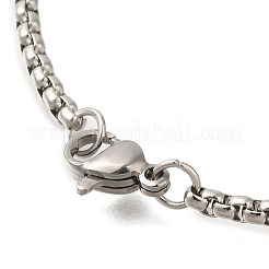 Constellation 201 Stainless Steel Box Chain Sun Pendant Necklaces&nbsp;NJEW-S003-01P