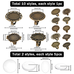 DIY Blank Dome Finger Rings Making Kit&nbsp;DIY-SC0022-20