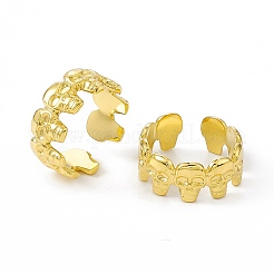 Ion Plating(IP) 304 Stainless Steel Cuff Ring for Women&nbsp;RJEW-C060-25G
