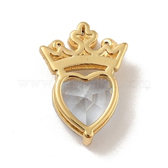 Brass Micro Pave Cubic Zirconia Pendants&nbsp;KK-B059-28G