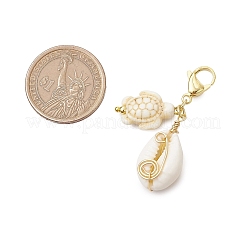 Natural Mixed Cowrie Shell Pendant Decorations&nbsp;HJEW-JM02922-01