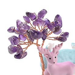 Natural Amethyst Tree Display Decoration&nbsp;DJEW-G030-01RG-01