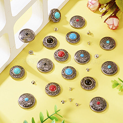 16Pcs 8 Styles Alloy Decorative Rivets&nbsp;BUTT-TA0001-17