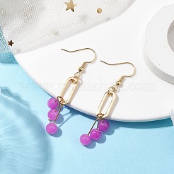 Imitation Jade Glass Dangle Earrings&nbsp;EJEW-JE05924-04
