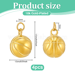 4Pcs Sports 304 Stainless Steel Pendants&nbsp;STAS-PH0007-33A
