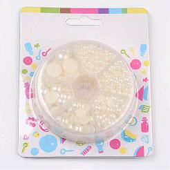 1Box ABS Plastic Imitation Pearl Dome Cabochons&nbsp;SACR-JP0001-24