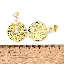 Brass Dangle Stud Earrings&nbsp;EJEW-F358-02G
