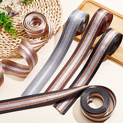 10 Yards 5 Colors Filigree Polyester Striped Ribbon&nbsp;OCOR-AR0001-61