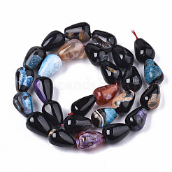 Natural Fire Crackle Agate Beads Strands&nbsp;G-S359-248