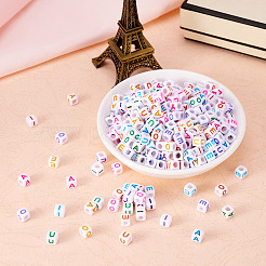 500Pcs 5 Style Opaque White Acrylic Beads&nbsp;SACR-TA0001-20