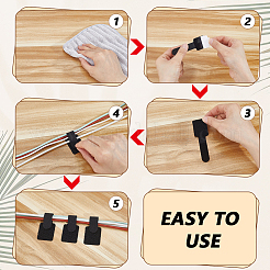 100Pcs Self-adhesive Nylon Hook & Loop Cable Tie&nbsp;FIND-GA0008-92