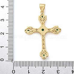 Brass Micro Pave Cubic Zirconia Pendants&nbsp;KK-M319-26G-02