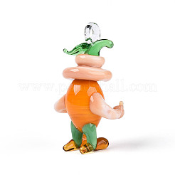 Handmade Lampwork Cartoon Onion Pendants&nbsp;LAMP-T025-11C