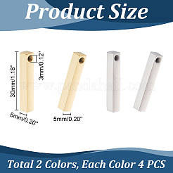 8Pcs 2 Colors 304 Stainless Steel Pendants&nbsp;FIND-UN0004-05