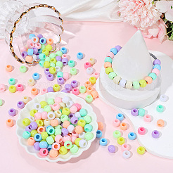 300Pcs Opaque Acrylic European Beads&nbsp;MACR-PA0001-65