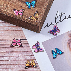 Light Gold Plated Alloy Enamel Pendants&nbsp;PALLOY-CJ0007-02