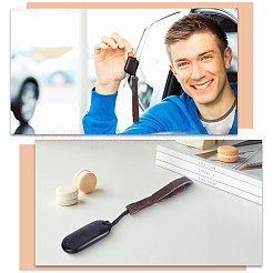 2Pcs Cowhide Leather Car Key Chain Pendant Decorations&nbsp;AJEW-CL0001-80B