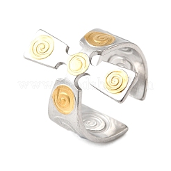 304 Stainless Steel Adjustable Cuff Rings&nbsp;RJEW-V011-02GP