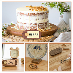 2 Sets Tabletop Wood Price Display Cards&nbsp;AJEW-FG0002-86