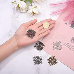 Tibetan Style Alloy Filigree Joiners Links&nbsp;TIBEP-PH0004-74