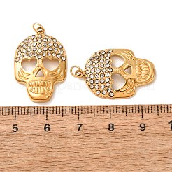 304 Stainless Steel Rhinestone Pendants&nbsp;RB-CBA9088-04G-C