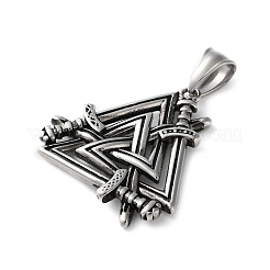 304 Stainless Steel Pendants&nbsp;STAS-M113-02AS