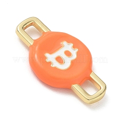 Brass Enamel Connector Charm&nbsp;KK-CBA4231-01A-G