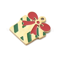 304 Stainless Steel Enamel Christmas Theme Charms&nbsp;LS-STAS-Z164-01G-01