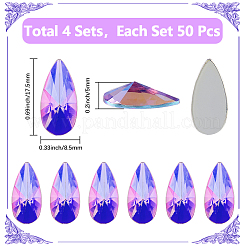 4 Sets Acrylic Rhinestone Cabochons&nbsp;GACR-SP0001-06B