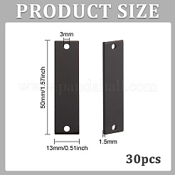 Rectangle Aluminium Connector Charms&nbsp;FIND-WH0126-504