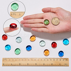 Transparent Flat Back Glass Cabochons&nbsp;GLAA-GF0001-03