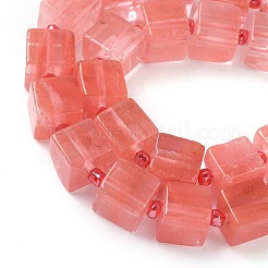 Cherry Quartz Glass Beads Strands&nbsp;G-D338-A08