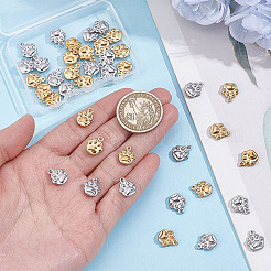 40Pcs 2 Colors 304 Stainless Steel Charms. Paw Print&nbsp;STAS-HY0002-10
