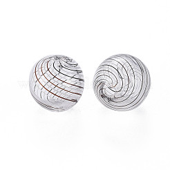 Transparent Handmade Blown Glass Globe Beads&nbsp;LS-GLAA-T012-35C-05