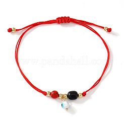 Bohemian Evil Eye Glass Charm Adjustable Bracelets&nbsp;PL4267-1