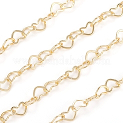 Brass Heart Link Chains&nbsp;CHC-D026-15A-G