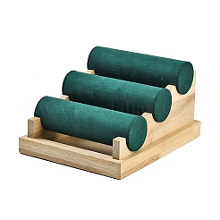 3-Tier Velvet Cloth Bar Bracelet Holder Stands&nbsp;BDIS-C002-01B