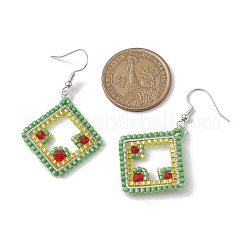 Seed Glass Dangle Earring&nbsp;EJEW-MZ00186