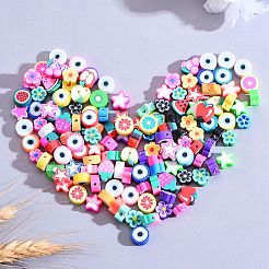 200Pcs 4 Styles Handmade Polymer Clay Beads&nbsp;CLAY-SZ0001-54