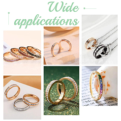 12Pcs Crystal Rhinestone Grooved Finger Ring&nbsp;RJEW-UN0002-46EB