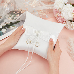 Satin Ring Pillow Cushion Bearer&nbsp;RDIS-WH0019-07