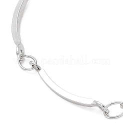 Non-Tarnish 304 Stainless Steel Curved Bar Link Chain Bracelets&nbsp;BJEW-K266-13P