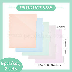 5Pcs PP Plastic Notebook Index Divider Sheets&nbsp;AJEW-WH0609-083A