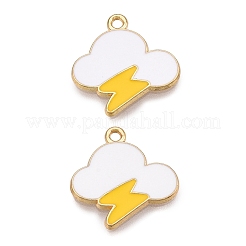 Rack Plating Alloy Enamel Pendants&nbsp;ENAM-T020-22-RS