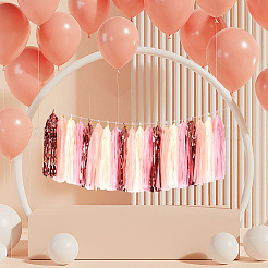Aluminum Foil Tassels Hanging Garland Banner&nbsp;DIY-WH20011-29A