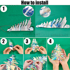 3Pcs 3 Styles Plastic Christmas Tree Pendant Decorations&nbsp;DIY-GF0011-69
